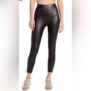 SPANX Luxe Black Faux Leather Ankle Skinny Leggings